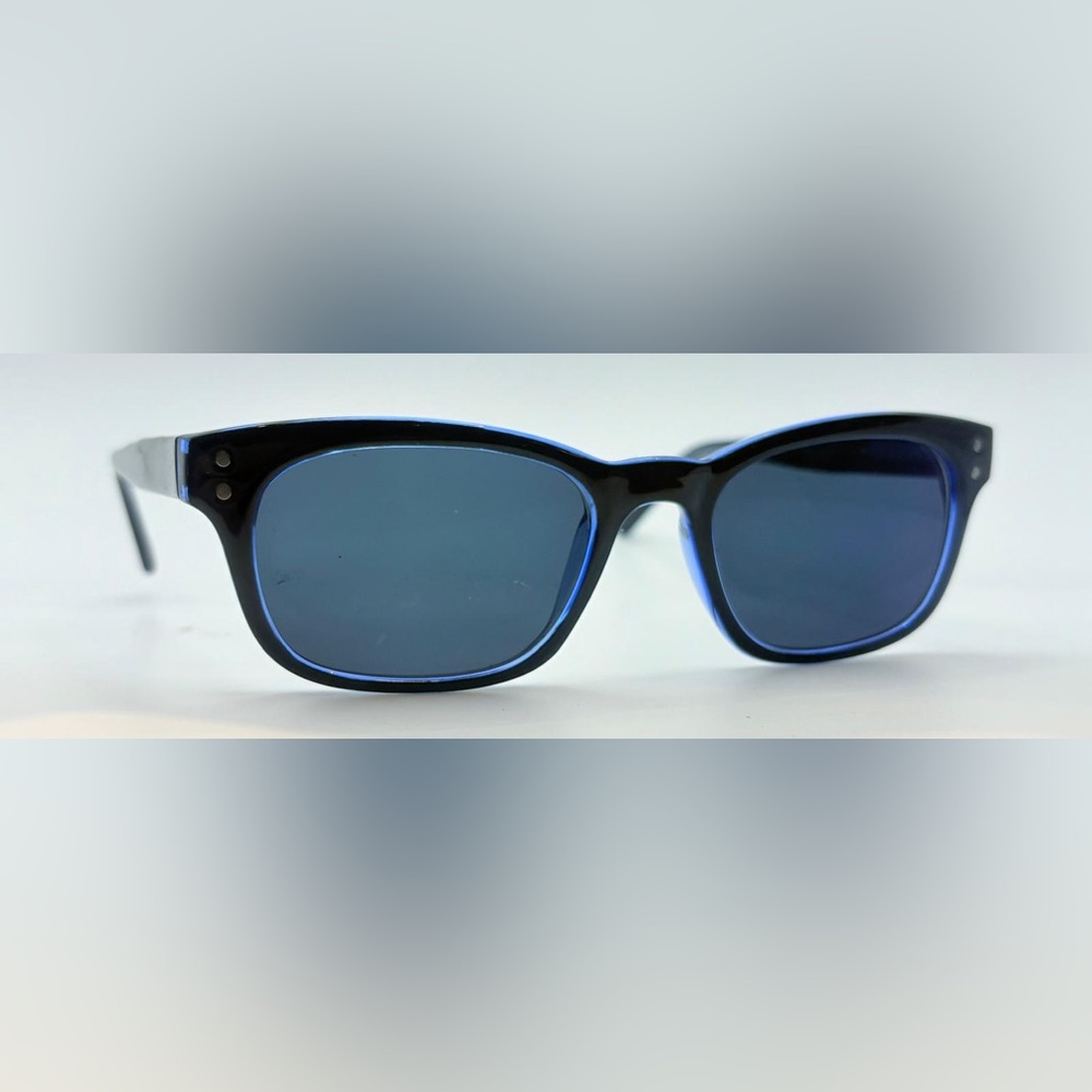 Zenni Black Blue Oval Sunglasses Frames Only